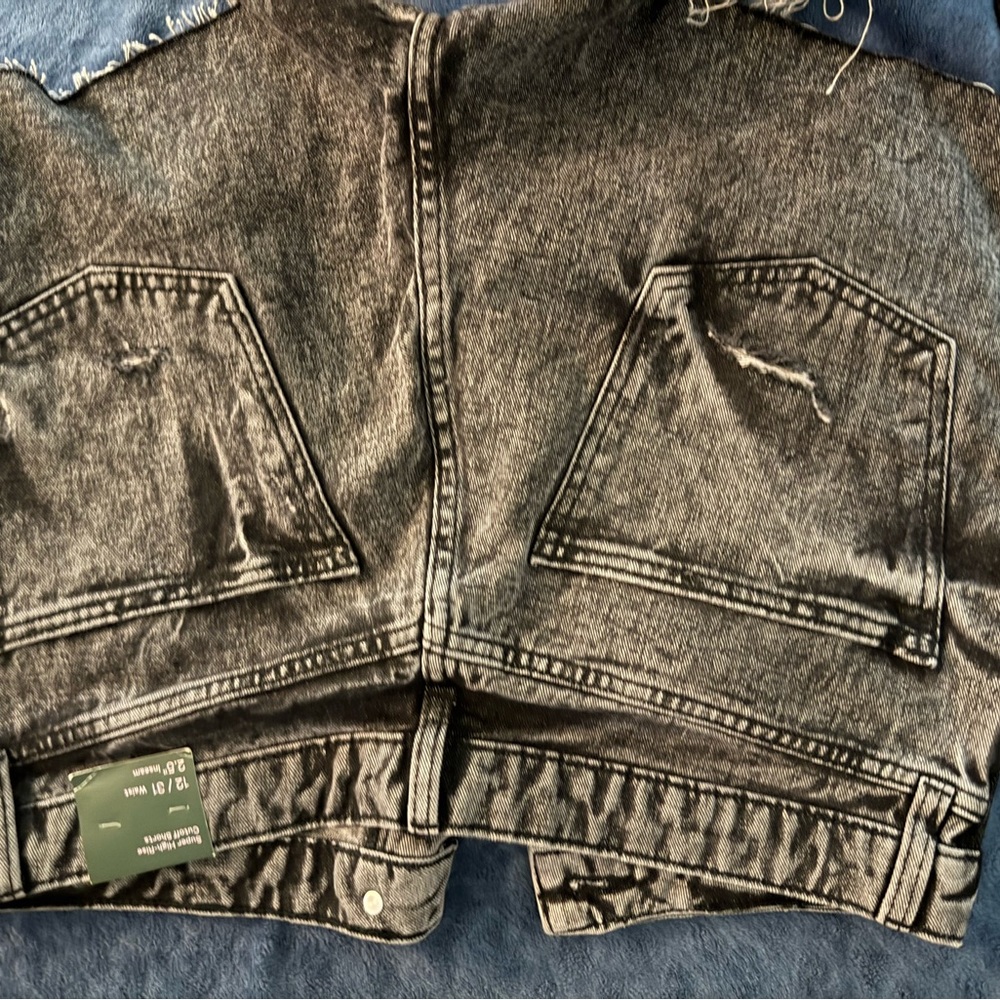 Black Denim Shorts